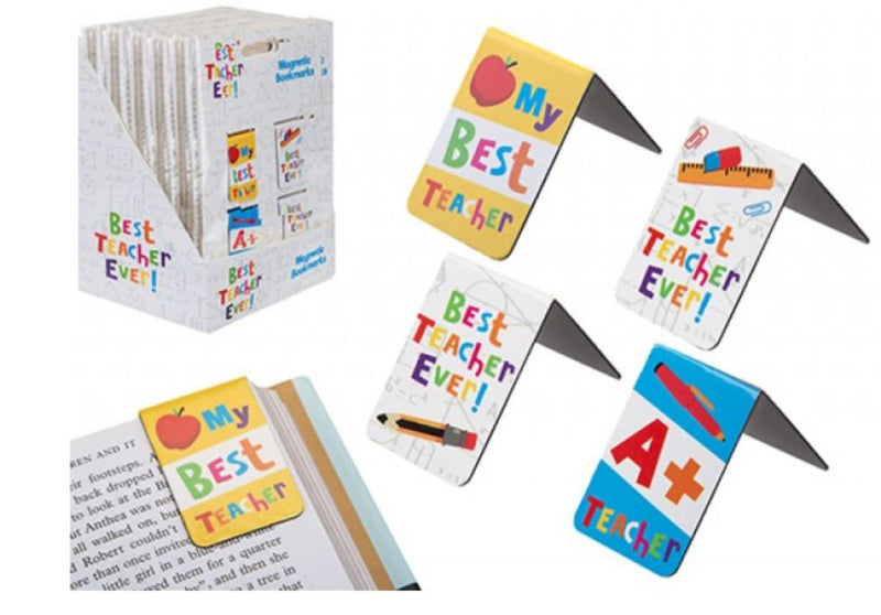 Set Of 4 Magnetic Bookmarks Best Teacher Ever