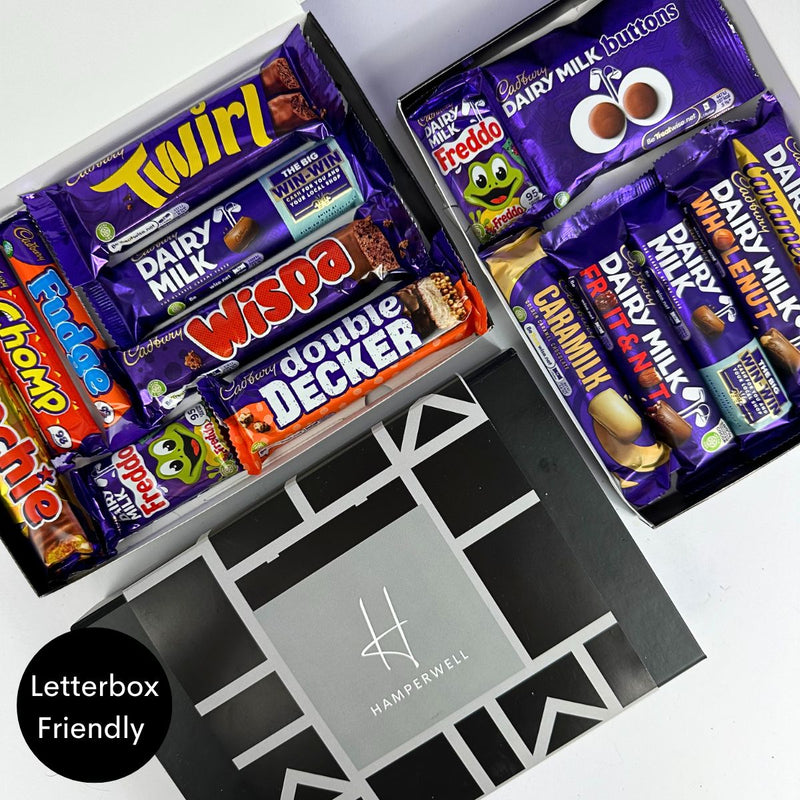 Coffret cadeau en boîte aux lettres avec chocolats Cadbury