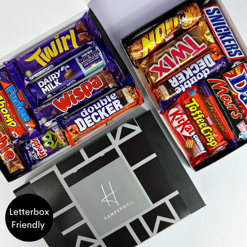 Coffret cadeau en boîte aux lettres avec chocolats Cadbury