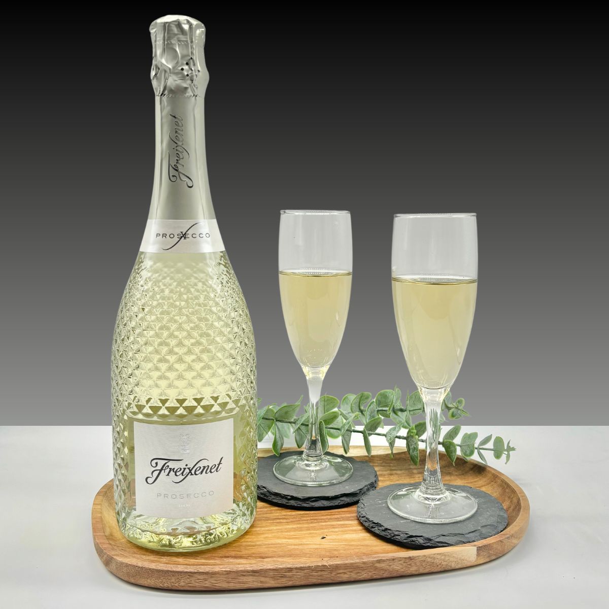 Freixenet Prosecco 75cl with 2 x Champagne flutes in Luxury Presentati ...