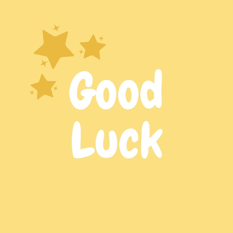 Good Luck Yellow Gift Postcard 12cm Square