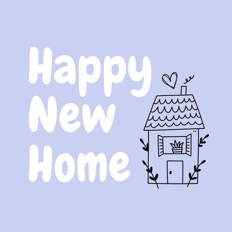 Happy New Home Lilac Gift Postcard 12cm Square