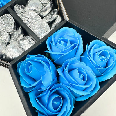 Lindt Lindor Signature Chocolate Bouquet With Blue Roses