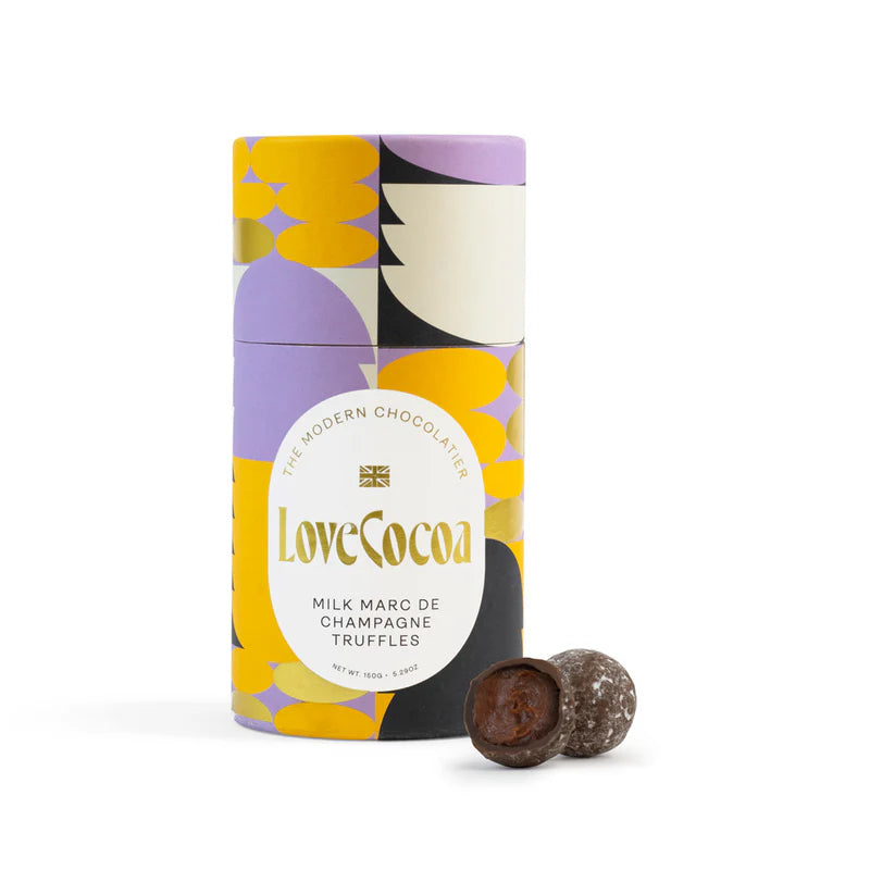 Truffes au chocolat au lait et au marc de champagne Love Cocoa