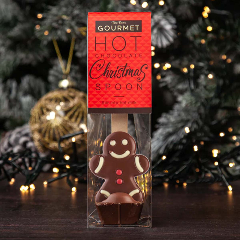 Milk Chocolate Gingerbread Man Hot Chocolate Spoon