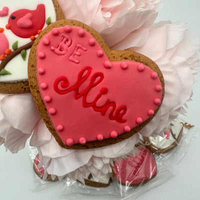 Be Mine Lovebirds - Iced Gingerbread Biscuit Duo