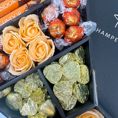 Lindt Lindor Signature Chocolate Bouquet With Peach Roses