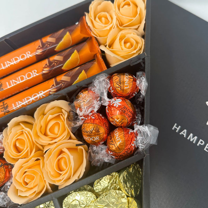 Lindt Lindor Signature Chocolate Bouquet With Peach Roses