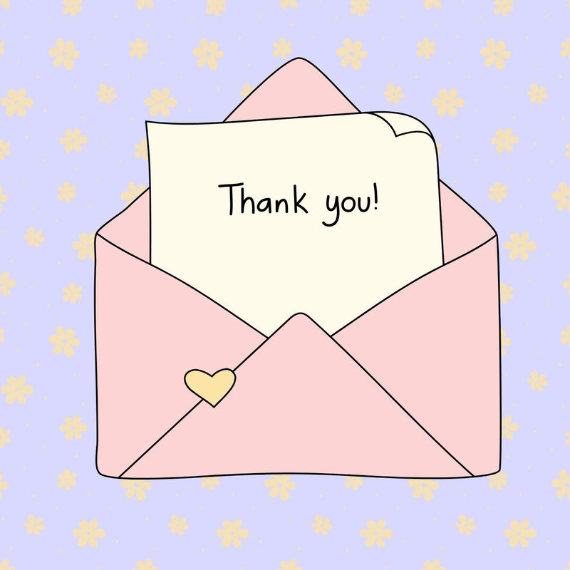 Thank You Lilac Gift Postcard 12cm Square