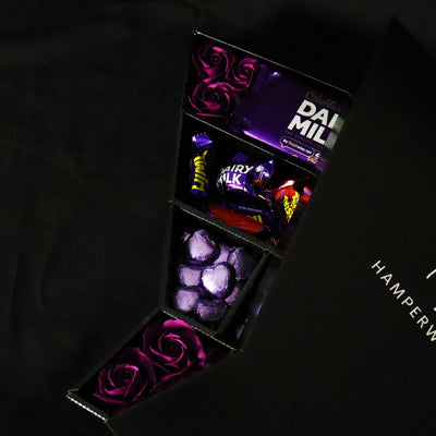 Cadbury Heroes Signature Chocolate Bouquet With Purple Roses