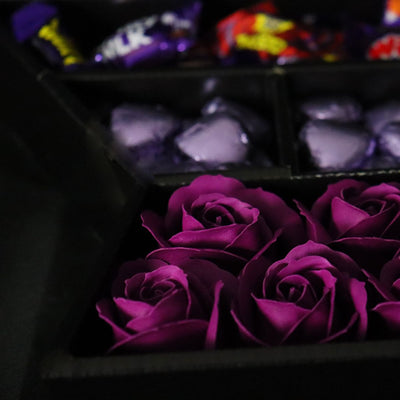 Cadbury Heroes Signature Chocolate Bouquet With Purple Roses