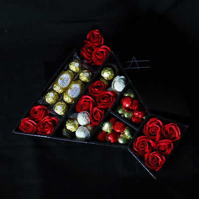 Ferrero Rocher & Raffaello Signature Chocolate Bouquet With Red Roses